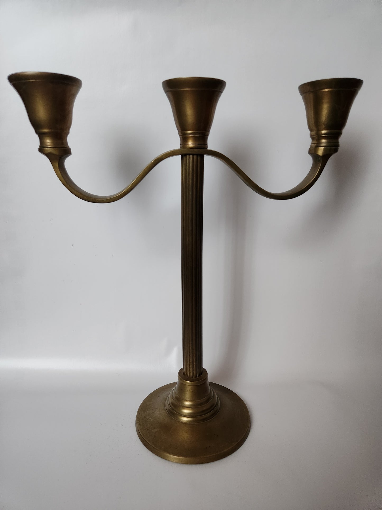 Elegant vintage brass candelabra