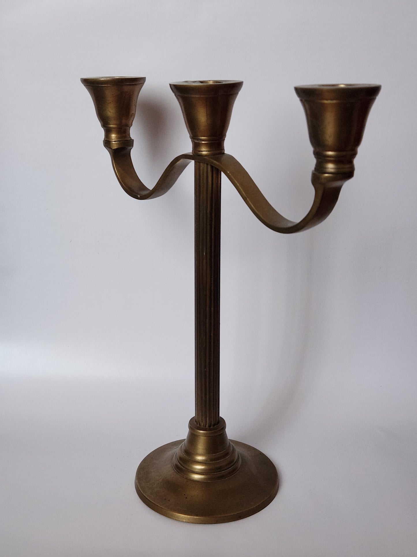 Elegant vintage brass candelabra