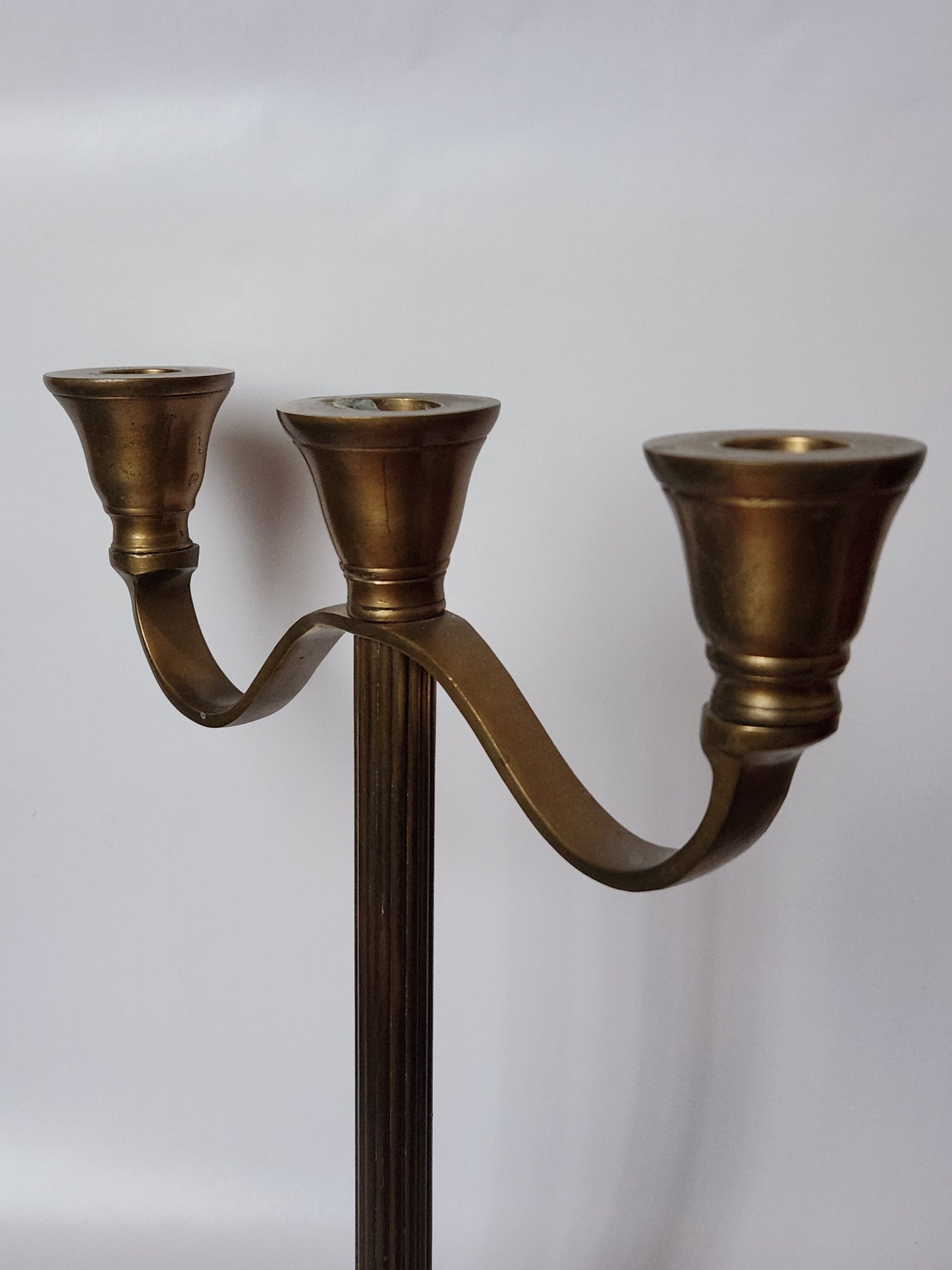 Elegant vintage brass candelabra