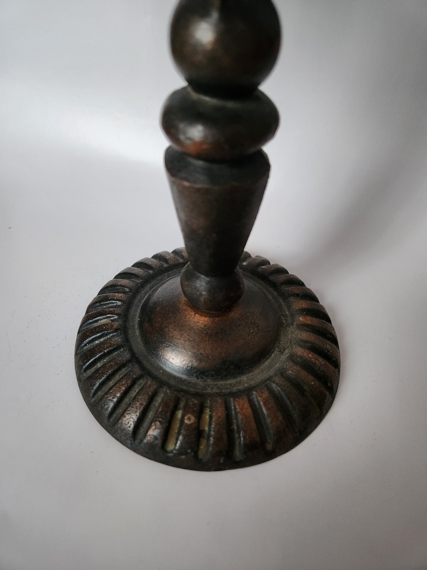 Vintage ornate metal candle holder