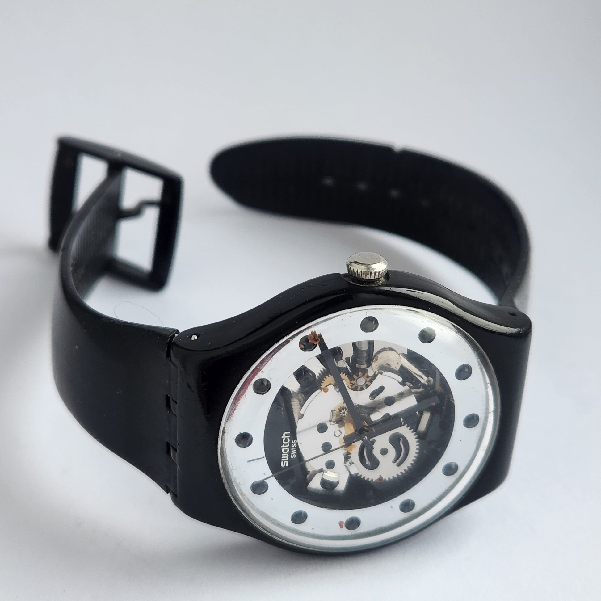 Swatch SILVER GLAM skeleton watch 