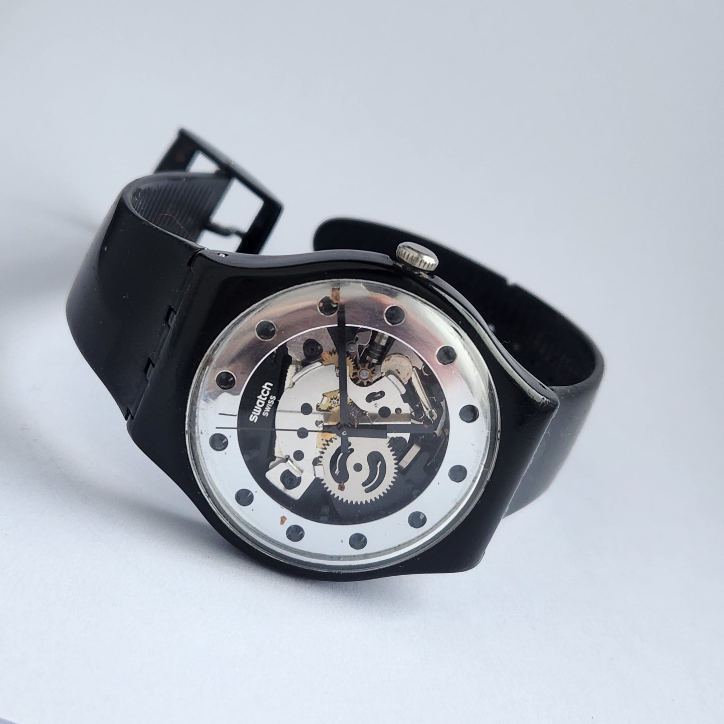 Swatch SILVER GLAM skeleton watch 