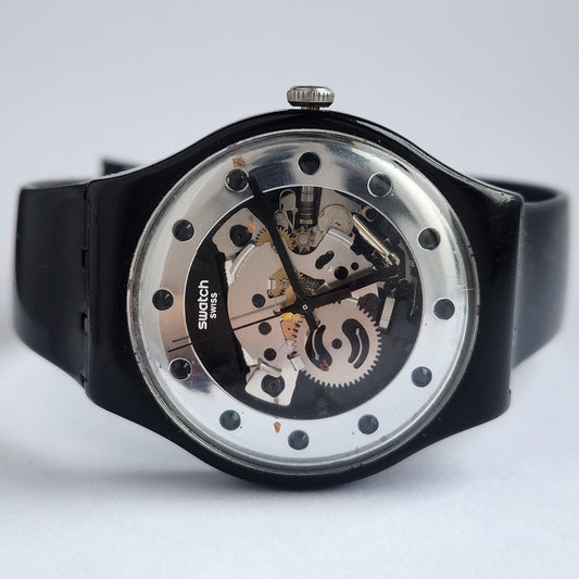 Swatch SILVER GLAM skeleton watch 