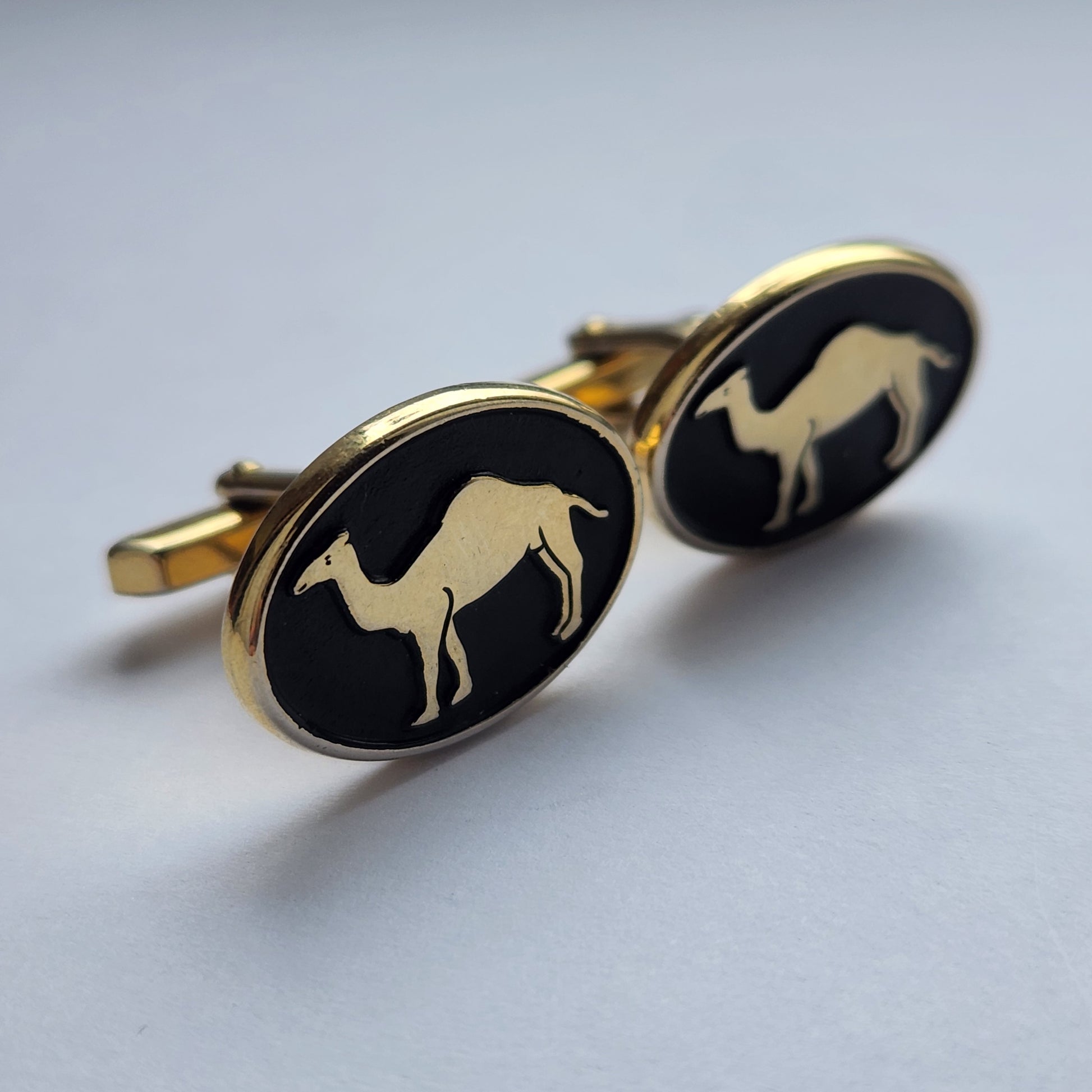 Front of the camel cufflinks