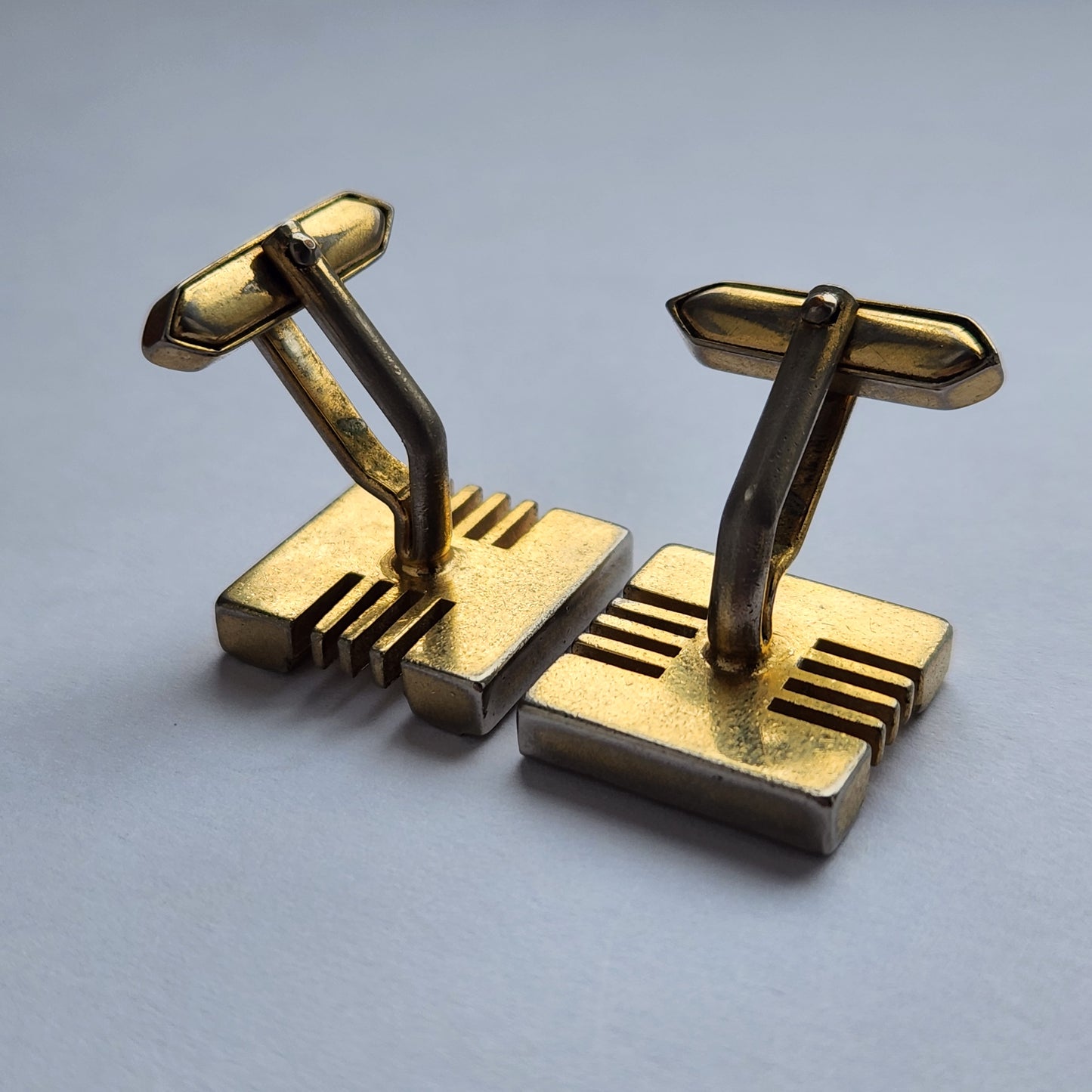 Vintage Art deco gold-toned cufflinks 1960s Germany