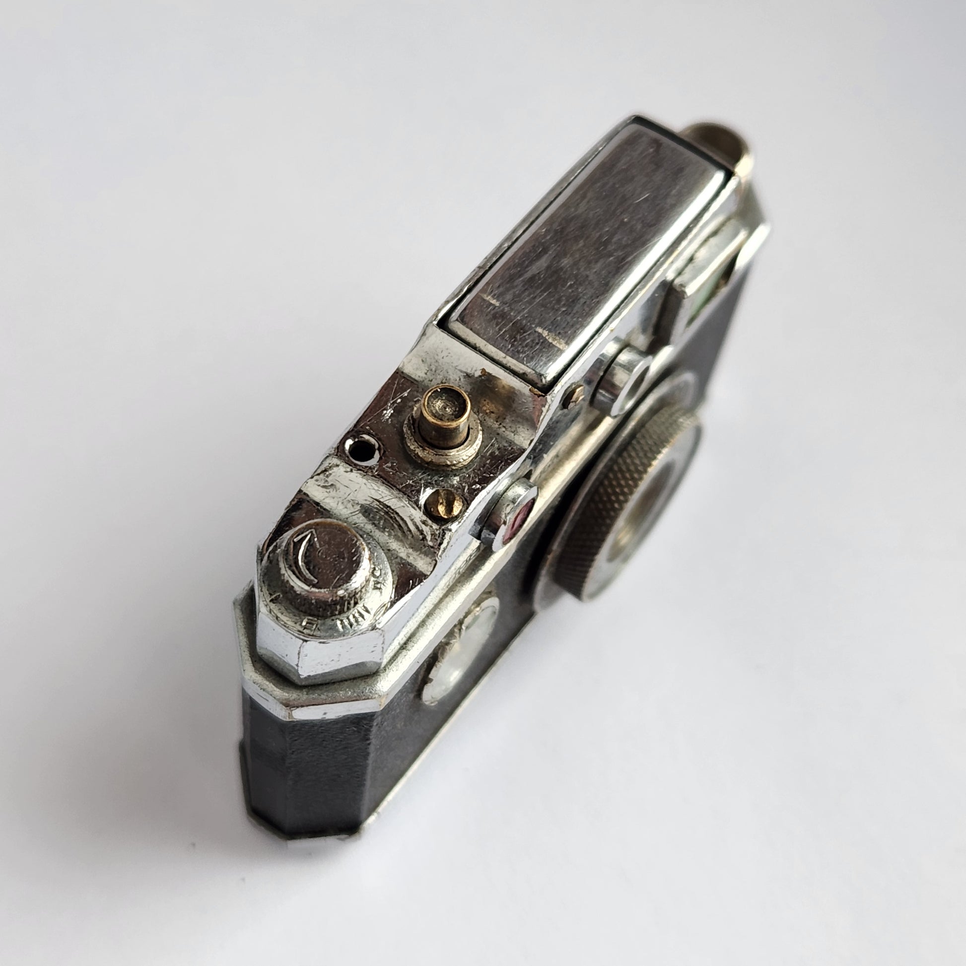 Antique Occupied Japan 1950s Camera Lighter With Compass