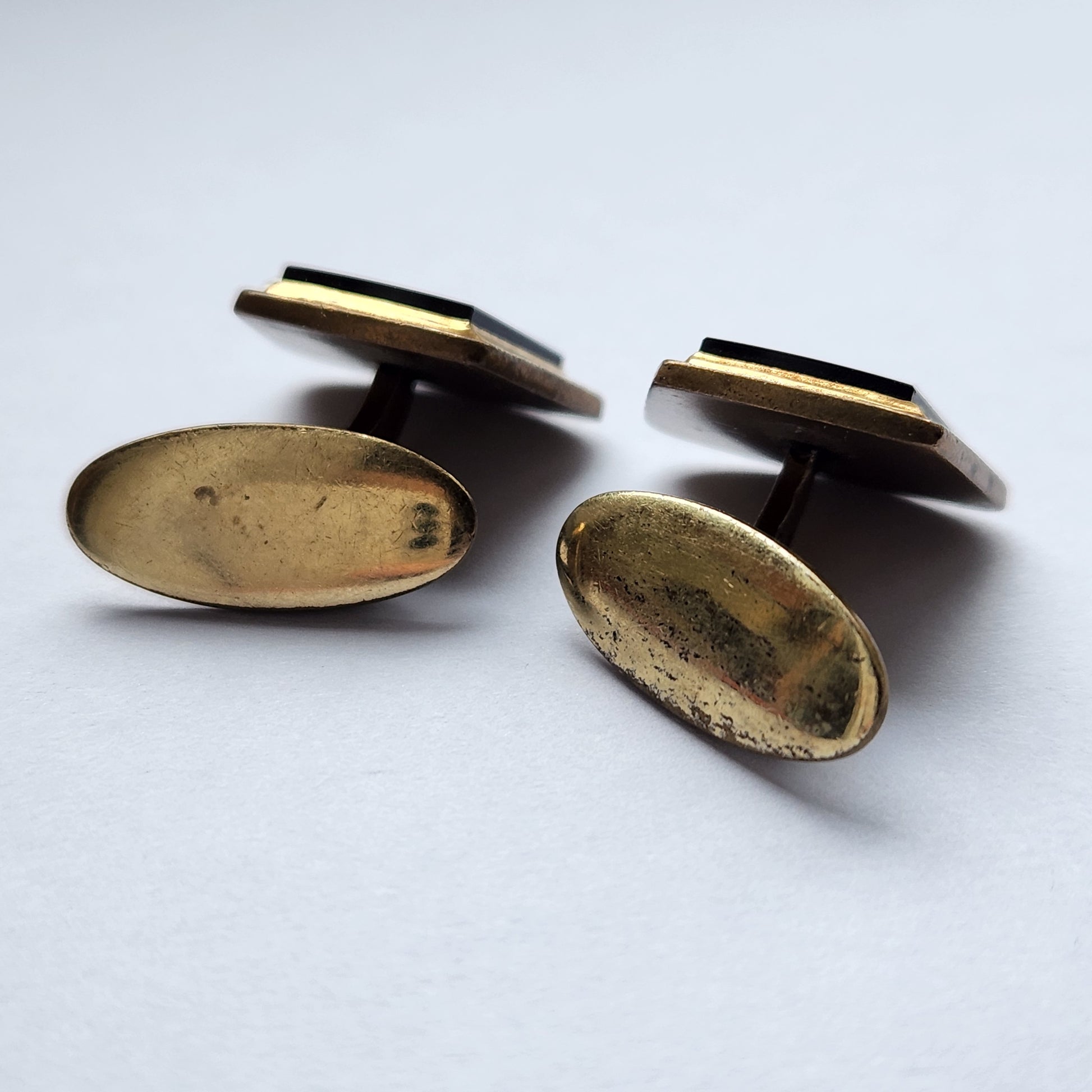 Vintage 1960s German Amerikaner gold tone cufflinks