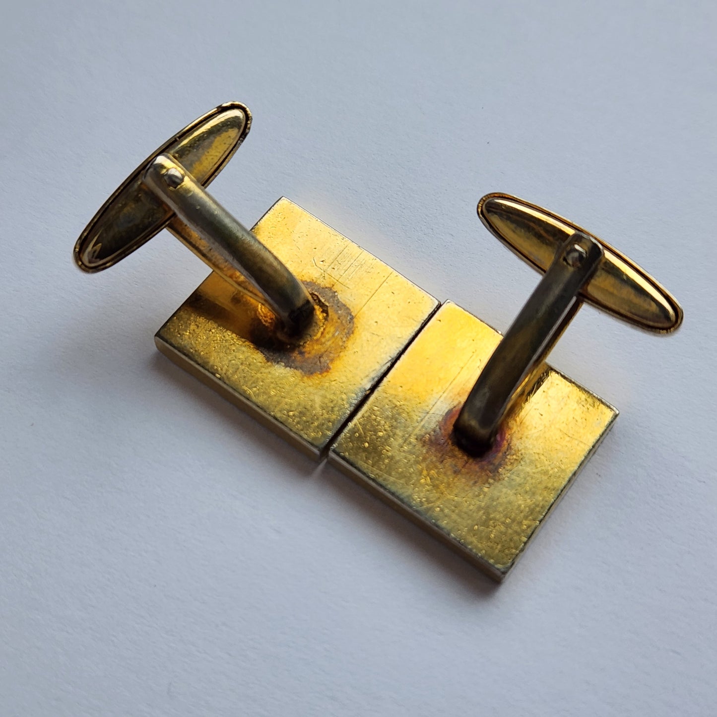 Vintage Art deco gold-toned cufflinks 1960s Germany