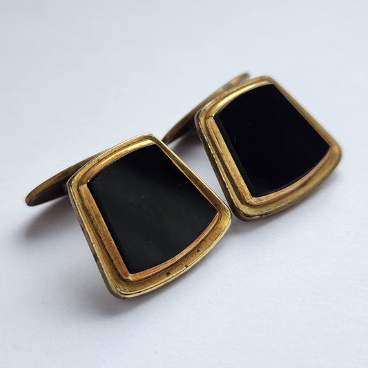 Vintage 1960s German Amerikaner gold tone cufflinks