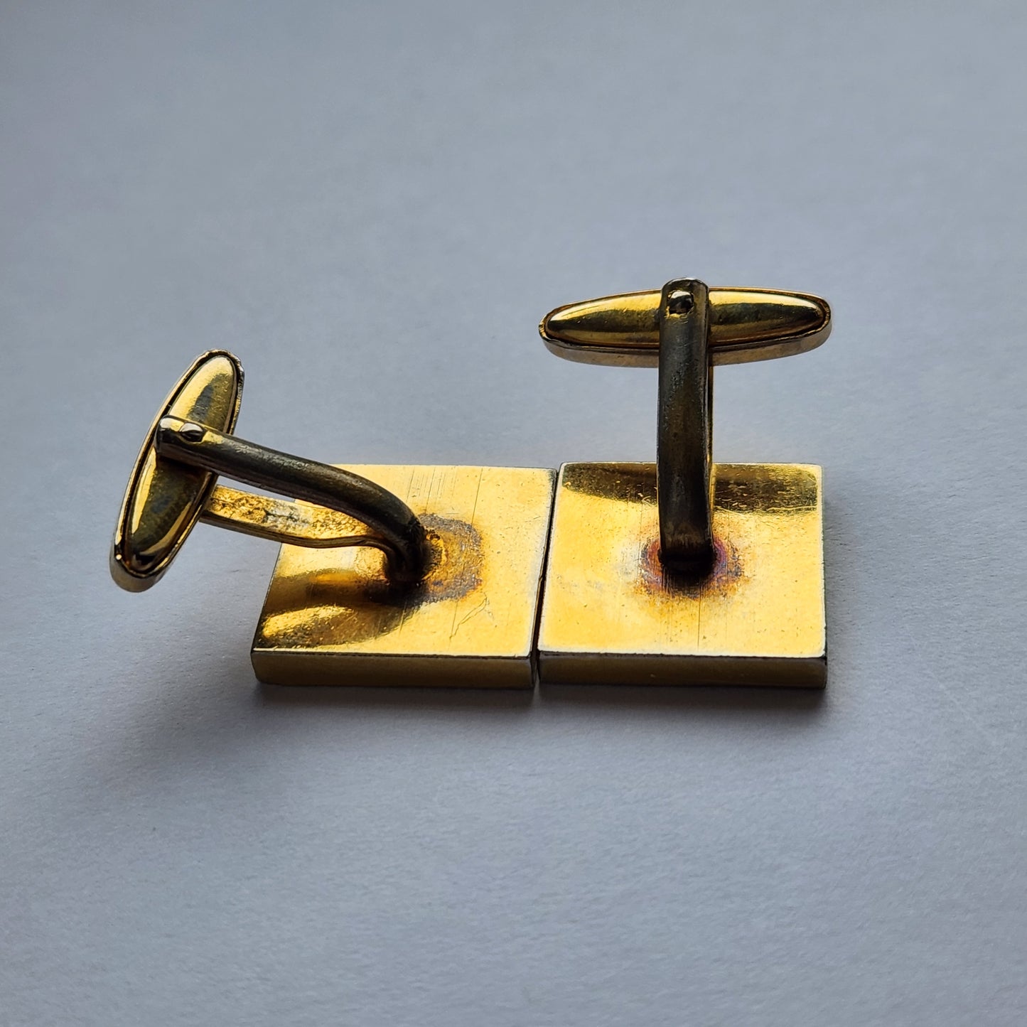 Vintage Art deco gold-toned cufflinks 1960s Germany