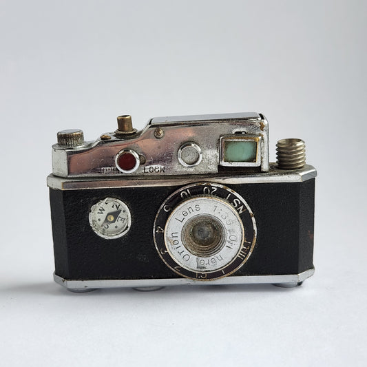 Antique Occupied Japan 1950s Camera Lighter With Compass